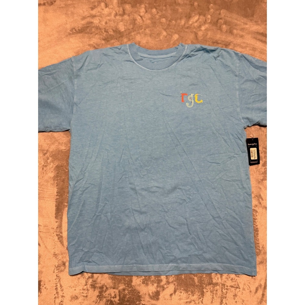 Random Golf Club T-Shirt Mens XL Blue Stay Random Graphic Cotton Short Sleeve
